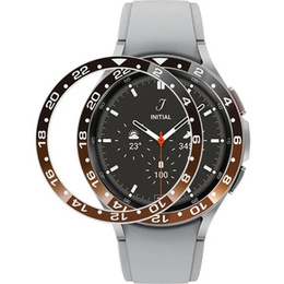 Nakładka Bezel Ring do Samsung Galaxy Watch 4 Classic 46mm, Czarna/Brązowa