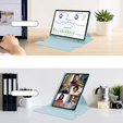 Etui z klawiaturą do Samsung Galaxy Tab S10 Lite / S10 FE / S9 FE, Rotary 360° Leather, jasnoniebieskie