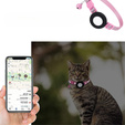 Etui Obroża nylonowa z dzwoneczkiem do Apple AirTag, Różowa