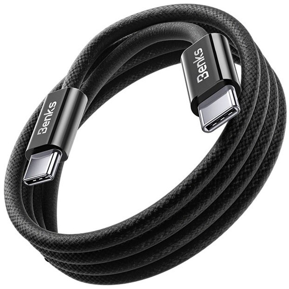 BENKS Kabel Type-C do Type-C 60W / 3A 100cm, czarny