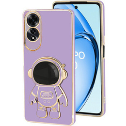 Etui do Oppo A60, Astronaut, fioletowe