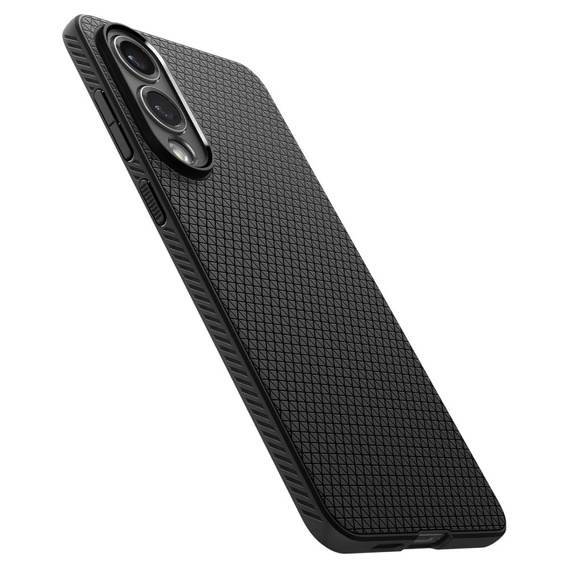 Etui Spigen do Samsung Galaxy S25 Edge, Liquid Air, czarne + Szkło Hartowane 9H