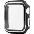 2w1 Etui + Szkło Hartowane do Apple Watch 4/5/6/SE 44mm, Czarne / Srebrne