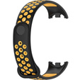 Pasek Silikonowy do Xiaomi Smart Band 10 / 9 / 8, Czarny / Żółty