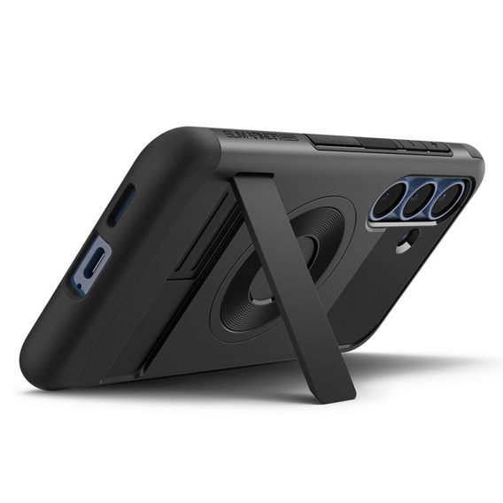 Etui Spigen do Samsung Galaxy S25 Slim Armor MagSafe, Czarne + Szkło hartowane 9H