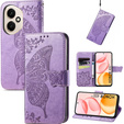 Etui z klapką do Honor 400 5G, Butterfly, fioletowe
