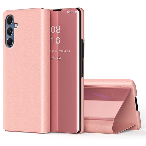 Etui do Samsung Galaxy M34, Clear View, różowe rose gold