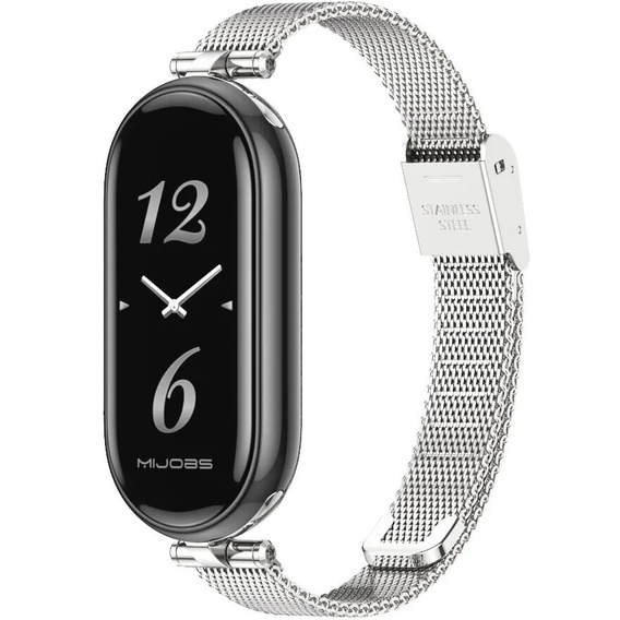 Pasek Bransoleta Milanese do Xiaomi Smart Band 10 / 9 / 8, Srebrny