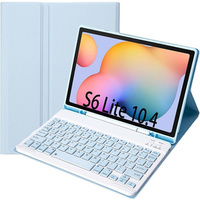 Etui z klawiaturą do Samsung Galaxy Tab S6 Lite 2020/2022/2024 10.4, Pen Slot, niebieskie