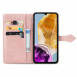 Etui z klapką do Samsung Galaxy M15 5G, Mandala, różowe