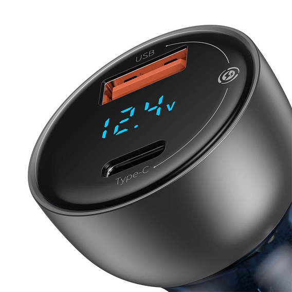 Baseus ładowarka samochodowa Particular 65 W USB‑C + USB‑A - Szara