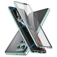 Etui do Samsung Galaxy S24 Ultra, Magnetic Dual Glass, zielone