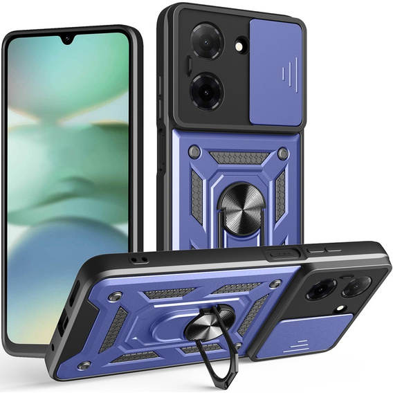 Etui pancerne do Xiaomi Redmi A5, CamShield Slide, niebieskie