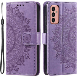 Etui z klapką do Samsung Galaxy A14 4G/5G, Mandala, fioletowe