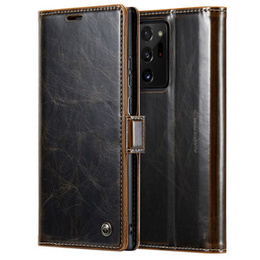 Etui z klapką CASEME do Samsung Galaxy Note 20 Ultra, Waxy Textured, kawowe