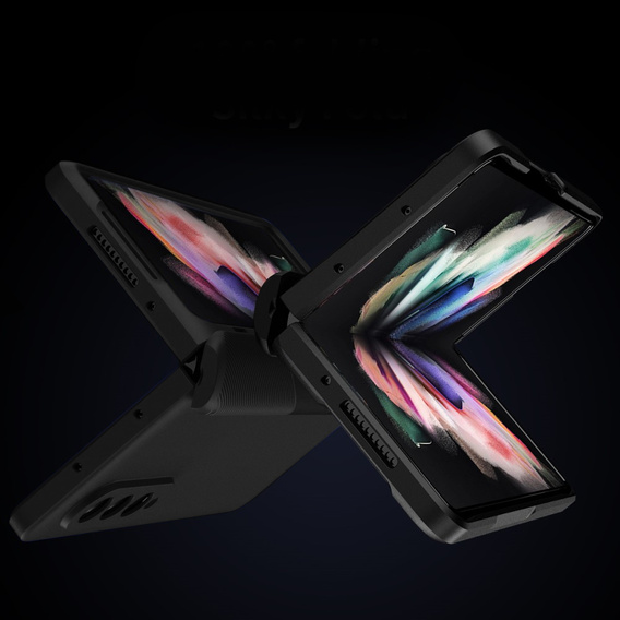Etui Full Cover do Samsung do Galaxy Z Fold3 5G, ze szkłem, Black
