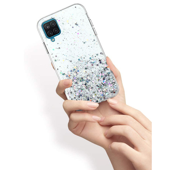 Etui do Samsung Galaxy A12 / M12 / A12 2021, Glittery, przezroczyste