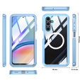 Etui do Samsung Galaxy A16 / A16 5G, Shockproof, ze szkłem, do MagSafe, niebieskie