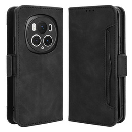 Etui z klapką do Honor Magic 6 Pro 5G, Card Slot, czarne