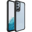 Zestaw Etui do Samsung Galaxy A54 5G, pancerne hybrid case, przezroczyste / matowe czarne + szkło