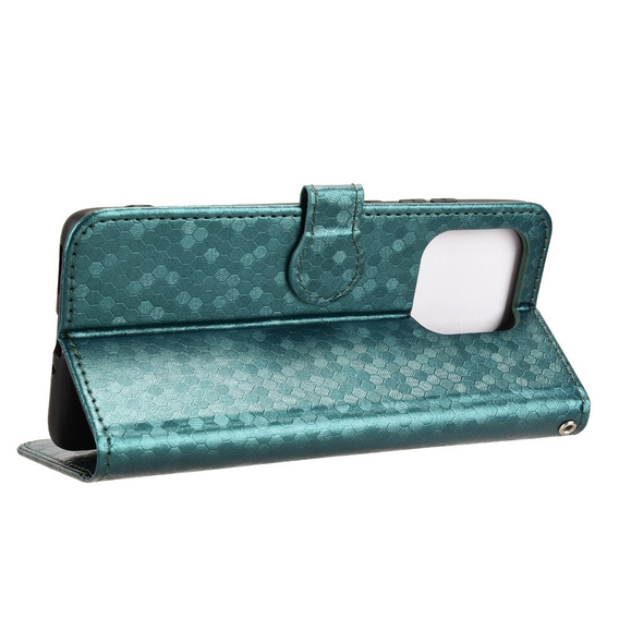 Etui z klapką do Motorola Edge 60 / 60 Fusion, Wallet Rhombus, zielone