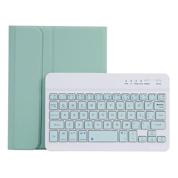 Etui z klawiaturą bluetooth do iPad mini 8.3" 2021 (6 gen.) / iPad mini 8.3" 2024 (7 gen.), Zielone