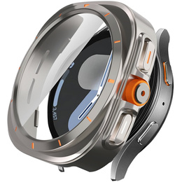 2w1 Etui + Szkło Hartowane do Samsung Galaxy Watch 7 40mm, Tytanowe złoto