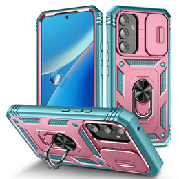 Etui do Samsung Galaxy A54 5G, Slide Lens Lid, Różowe / zielone