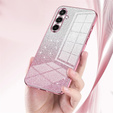 Etui do Samsung Galaxy A57 5G, Glitter Case CamShield, różowe