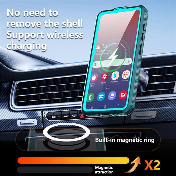 Etui wodoodporne do Samsung Galaxy S26, Redpepper, do MagSafe, niebieskie