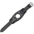 Pasek Skórzany do Apple Watch 1/2/3/4/5/6/7/8/9/10/11/SE Ultra 1/2/3 42/44/45/46/49mm, Czarny