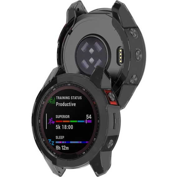 Etui do Garmin Epix Gen 2 Case, Przezroczyste czarne