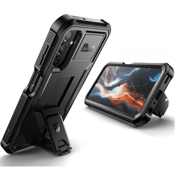 Etui pancerne do Samsung Galaxy A25 5G, Dexnor Full Body (Two Frames), czarne