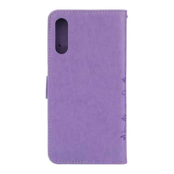 Etui z klapką do Samsung Galaxy A50s / A50 / A30s, Butterfly, fioletowe