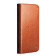 Etui ze skóry z klapką do iPhone 17 Pro Max, QIALINO Genuine Cow Leather – jasnobrązowe