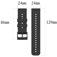 Pasek Silikonowy do Suunto 9 24 mm - Black