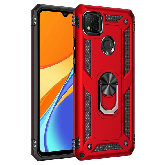 Etui pancerne do Xiaomi Redmi 9C, Nox Case Ring, czerwone