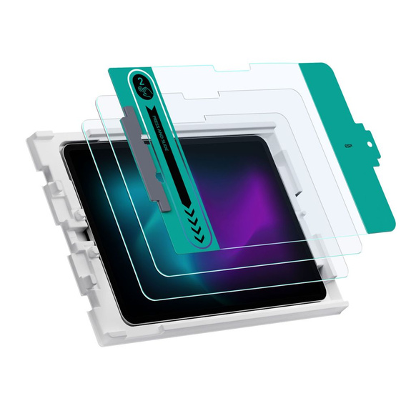 Szkło Hartowane ESR do iPad Pro 13" 2024 (7 gen.), z ramką do montażu (2 sztuki)
