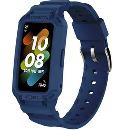 Pasek z Etui do Huawei Band 6 / Huawei Band 7, Niebieski