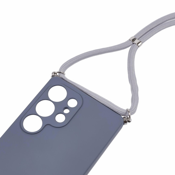 Etui do Samsung Galaxy S25 Ultra, na ramię ze smyczą – lawendowe
