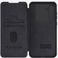 Etui z klapką NILLKIN do Samsung Galaxy A55, CamShield Qin Pro, skórzane, czarne