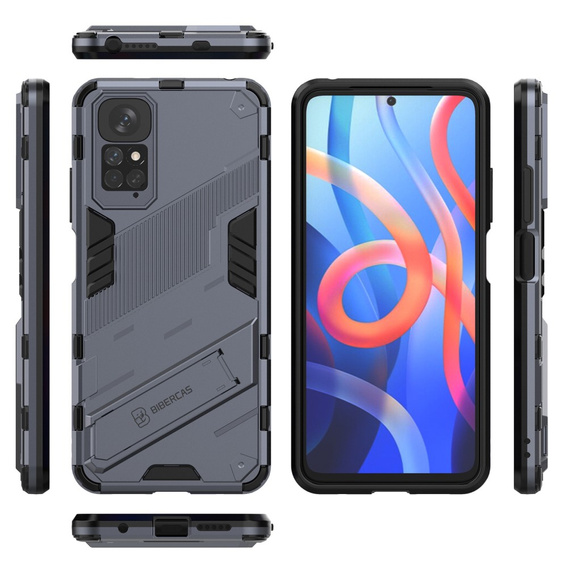 Etui do Xiaomi Redmi Note 11/11S, Military kickstand, Niebieskie