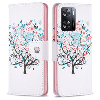 Etui z klapką do OPPO A57 / A57s, Wallet, Colorful Tree białe