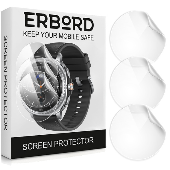 3x Folia Hydrożelowa ERBORD do Samsung Galaxy Watch 8 Classic 46mm