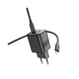 Ładowarka sieciowa HOCO 2x Typ-C + kabel Typ-C do Lightning PD/QC 45W GaN N42 czarna