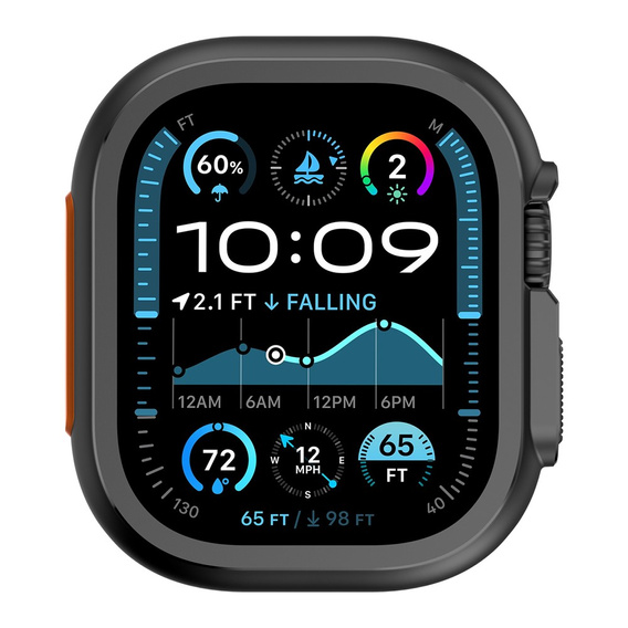 Metalowe etui ochronne do Apple Watch Ultra 3 / Ultra 2 / Ultra 49mm, czarne