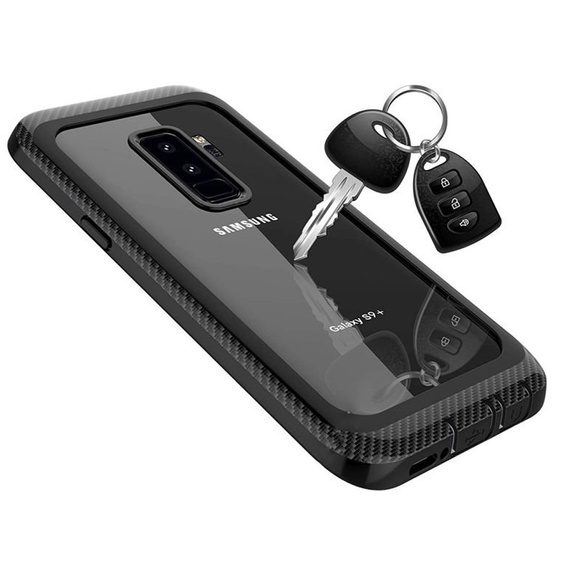 Etui do Samsung Galaxy S9+ Plus, Shockproof, z folią, czarne