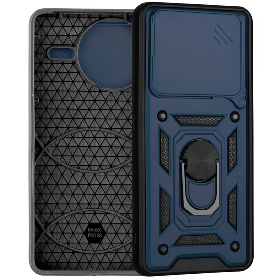 Etui pancerne do Xiaomi Poco F7 Ultra, CamShield Slide, niebieskie