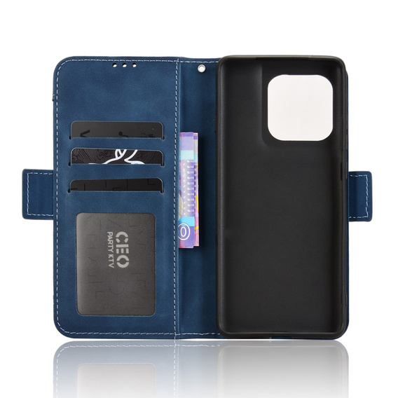 Etui z klapką do Motorola Edge 60 / 60 Fusion, Card Slot, granatowe