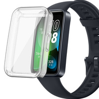 2w1 Etui z Osłoną Silikonową do Huawei Band 8 / Huawei Band 9, Przezroczyste